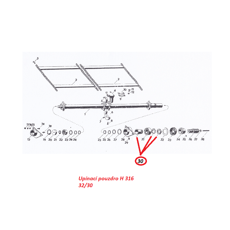 Upínací pouzdro H 316 32/30 RUR-10
