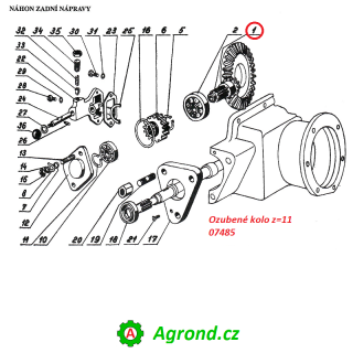 Ozubené kolo z=11 9154/01 07485 Malotraktor TZ-4K-14
