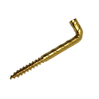 Skoba s vrutem ∅ 5,2 x 50 mm, 6 ks, mosazný
