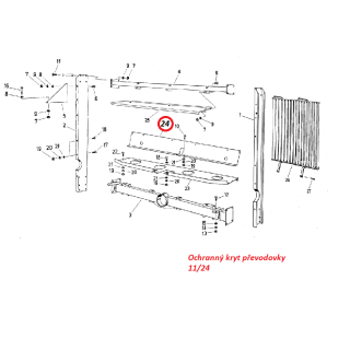 Ochranný kryt převodovky 11/24 (Fortschritt T 088)