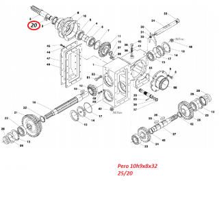 Pero 10h9x8x32 25/20 (RA-80,RA-100)