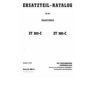 Katalog dílů Fortschritt ZT 303-C, ZT 300-C