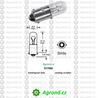 Žárovka - 12V 4W Ba9s 977088 Zetor