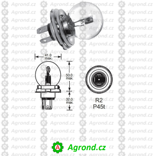 Žárovka - 12V 45/40W R2 P45t asymetrická 977104 Zetor