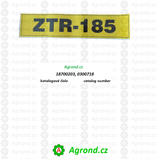 Název ŽTR-185 13/05 0300718 ŽTR-185