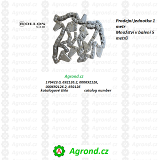 Stahovací řetěz CA2801/TM90E/J5A kukuřičný 1 m ROLLON-SOLID, Geringhoff, Claas 176423.0