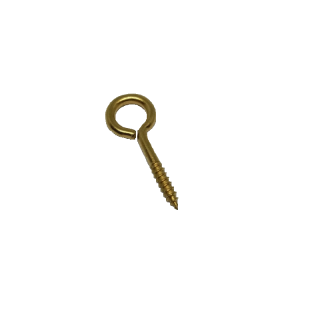 Oko s vrutem ∅ 3,3 x 25 x 10 mm, 10 ks, mosazný