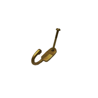 Háček nástěnný 33 x 11 mm, pomosazený, 2 ks