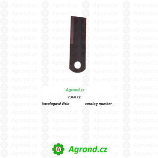 736872.0 Nůž drtiče 50x4x173, díra 20 mm, hladký RASSPE
