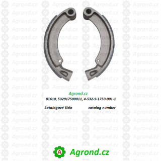 Brzdová čelist - pár 9687/09 01610 Malotraktor TZ-4K-14
