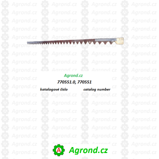 Kosa žací lišty - záběr 2380 mm 30 žabek 770551 vhodná pro Claas