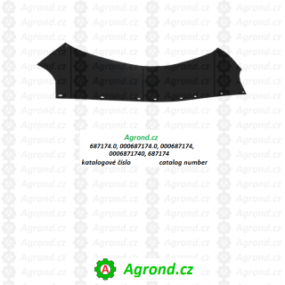 Ochranná podložka 407x1314mm 687174.0 vhodná pro vykládací šnek sklízecí mlátičky Claas