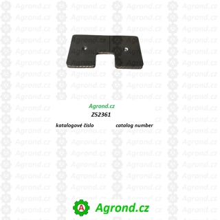 Gumová lopatka elevátoru na obilí Z52361 vhodná John Deere